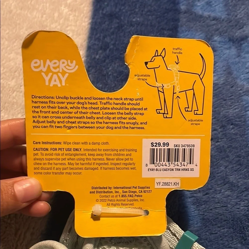 EveryYay Turquoise Dog Harness